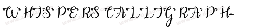 WHISPERS CALLIGRAPH字体转换